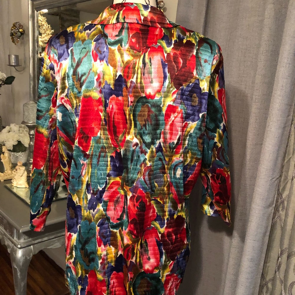 Coldwater creek women’s floral  shirt button down - Picture 6 of 6